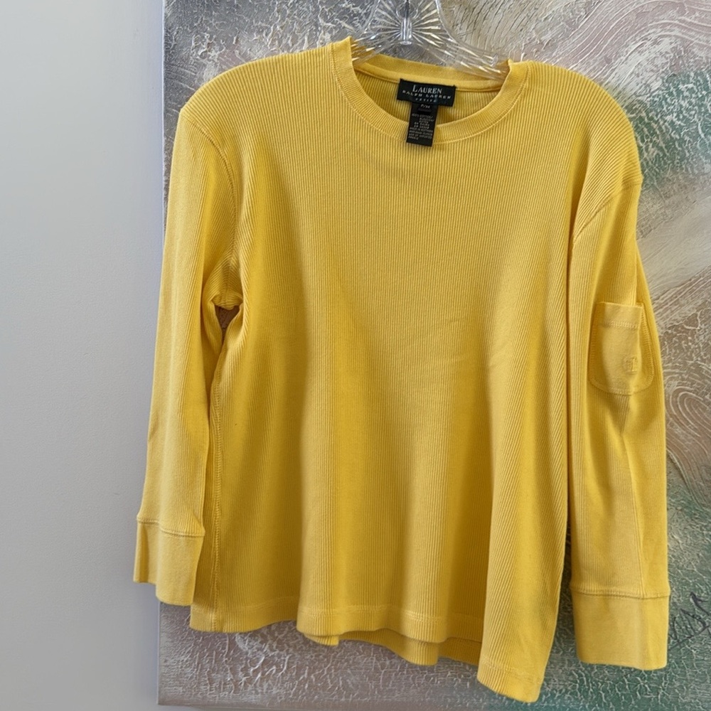 Lauren Ralph Lauren Sunlit Yellow Knit Top